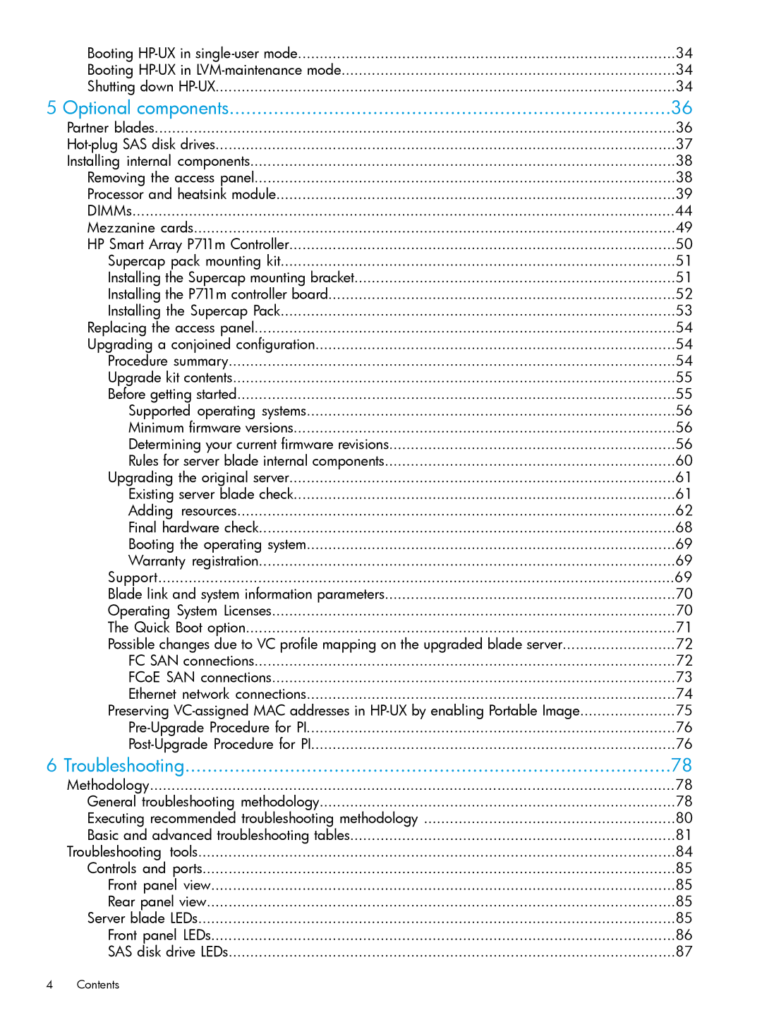 HP nPartitions (nPars) manual Optional components, Troubleshooting 