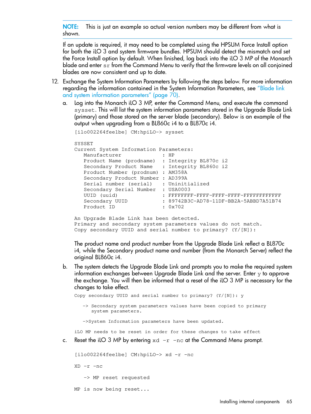 HP nPartitions (nPars) manual Sysset 