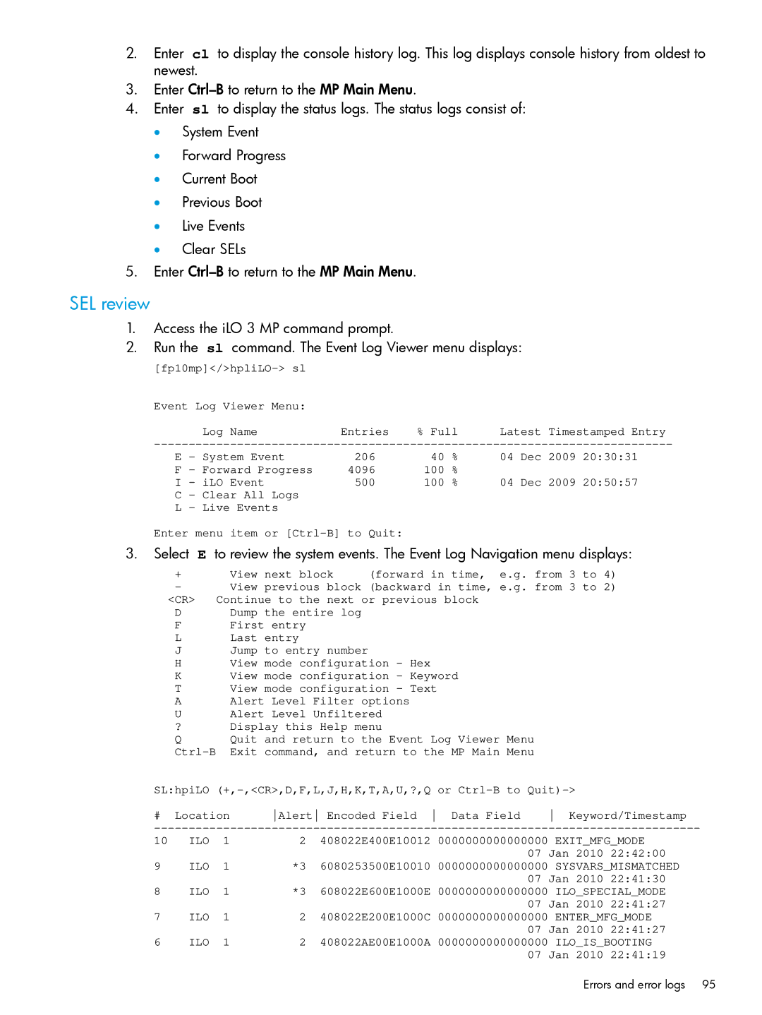 HP nPartitions (nPars) manual SEL review 