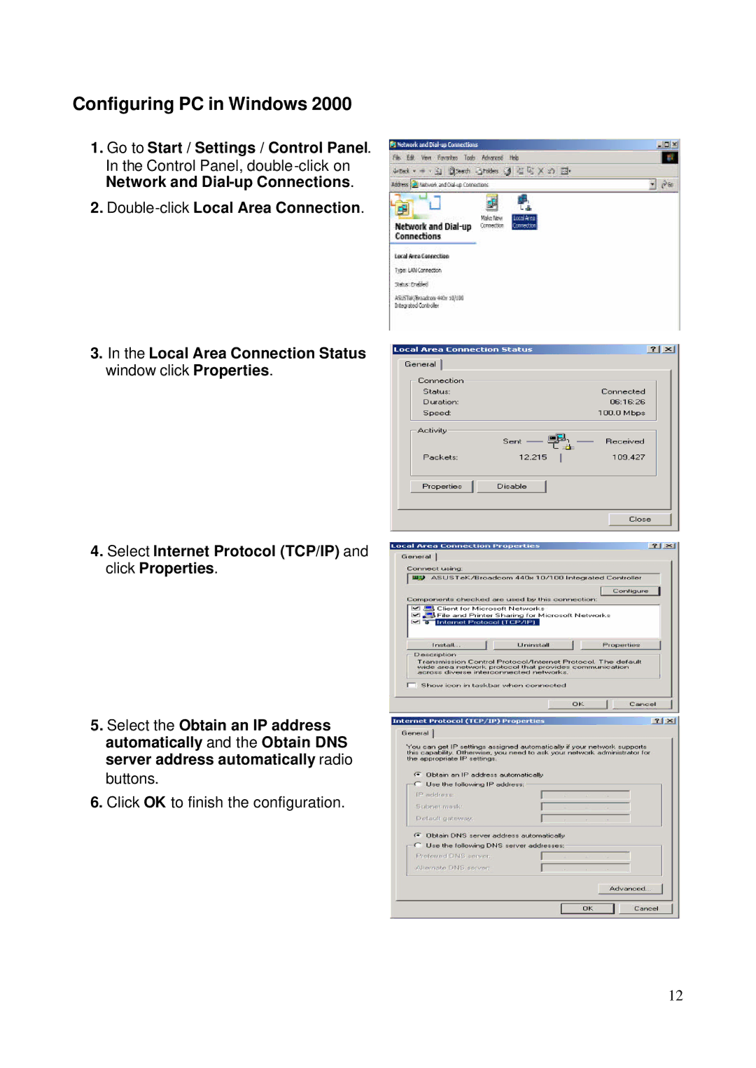 HP NRM42 manual Configuring PC in Windows 