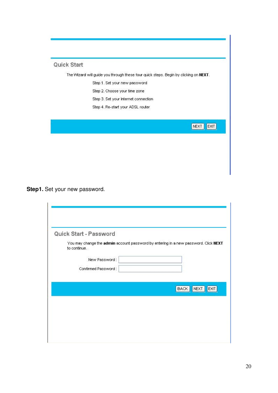 HP NRM42 manual Set your new password 