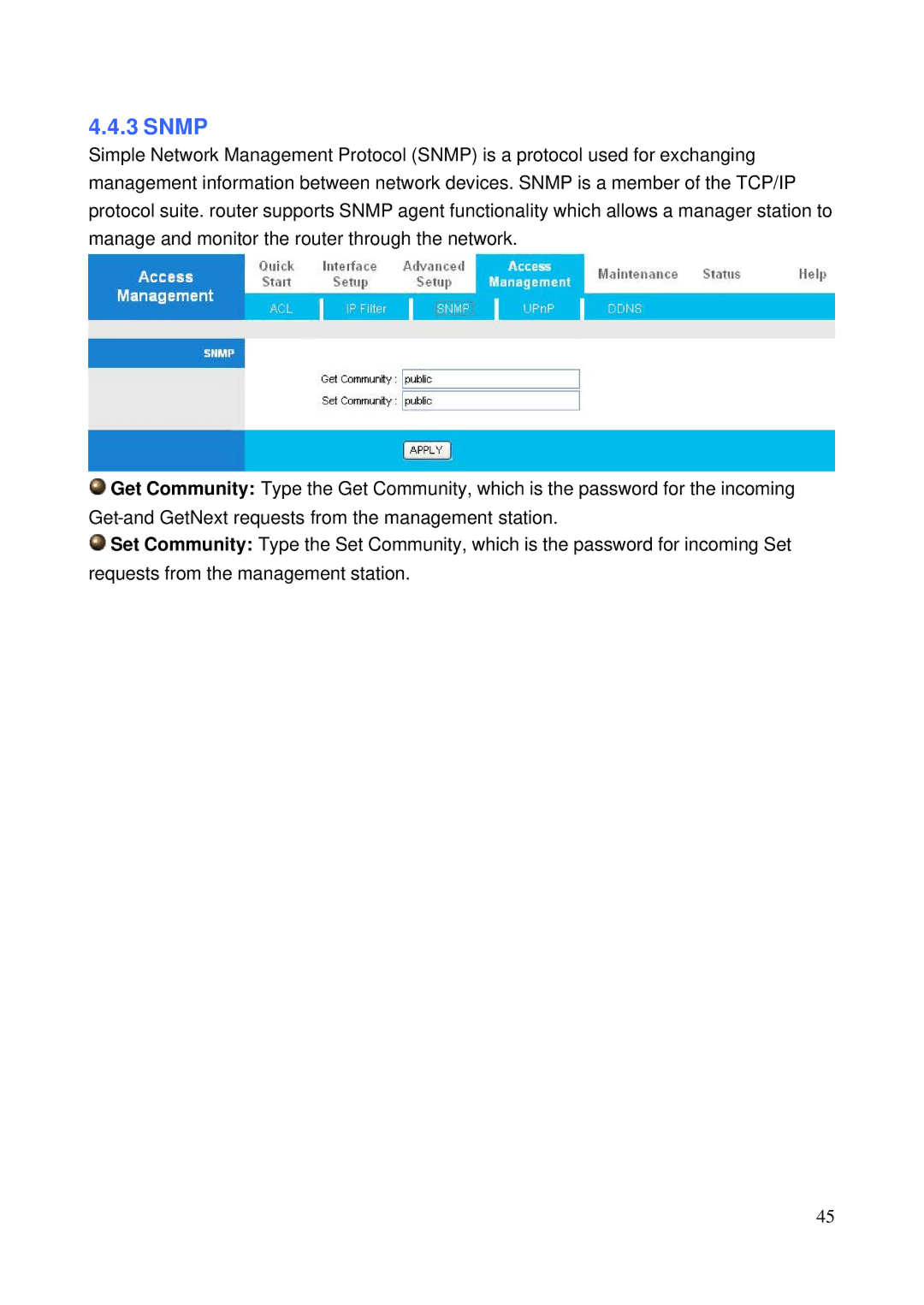 HP NRM42 manual Snmp 