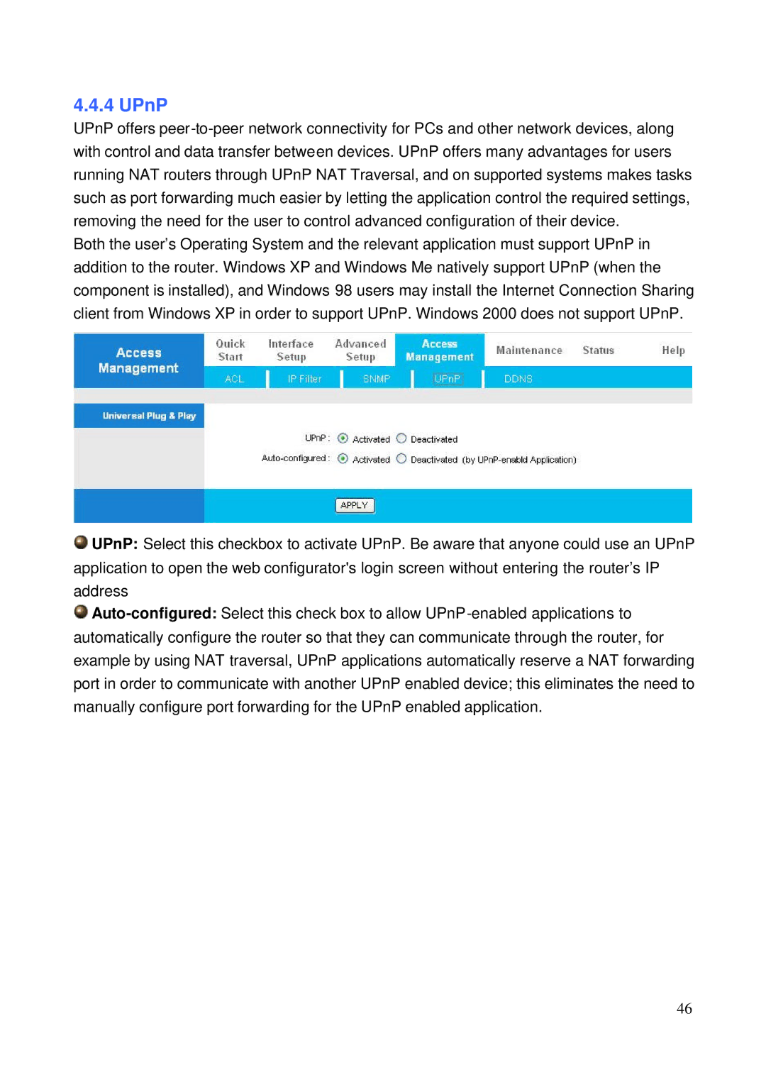 HP NRM42 manual UPnP 