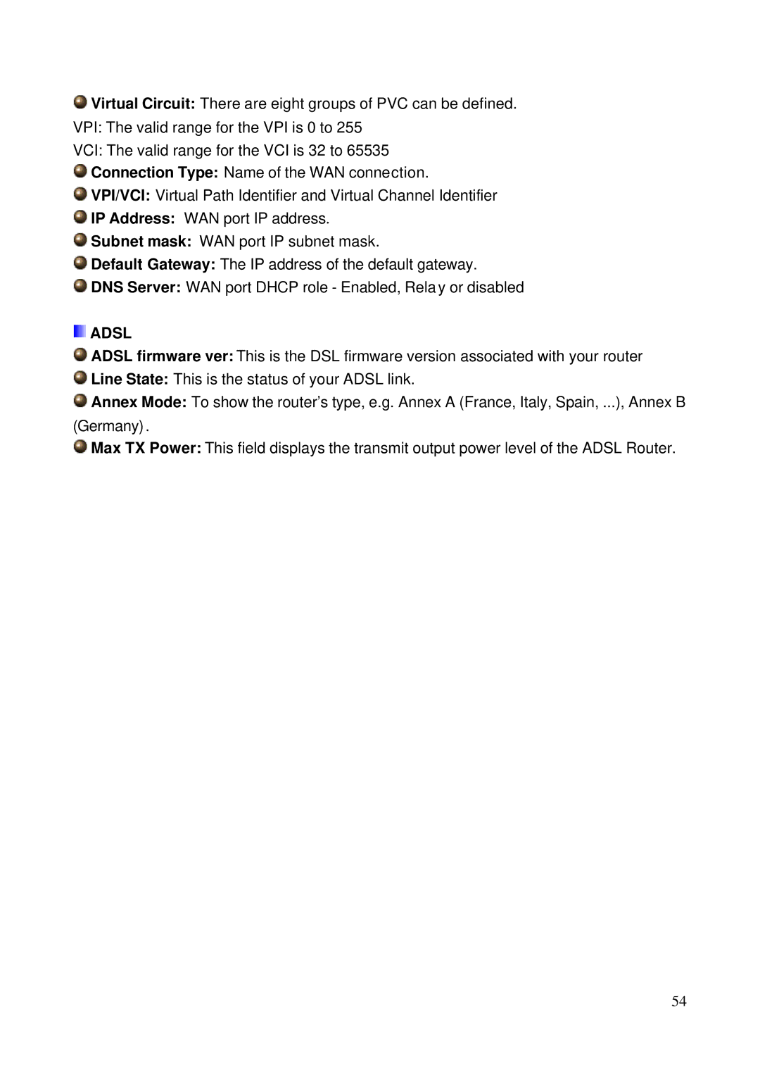 HP NRM42 manual Adsl 