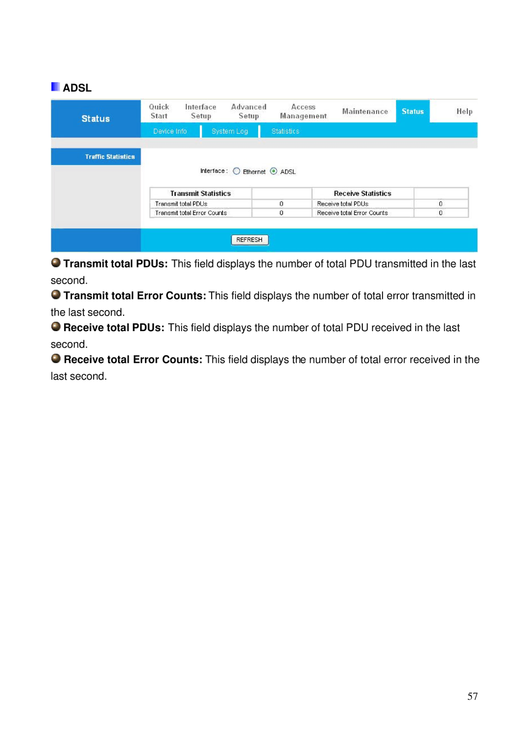 HP NRM42 manual Adsl 