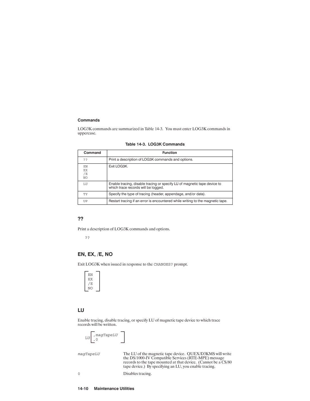 HP NSARPA/1000 manual MagTapeLU 