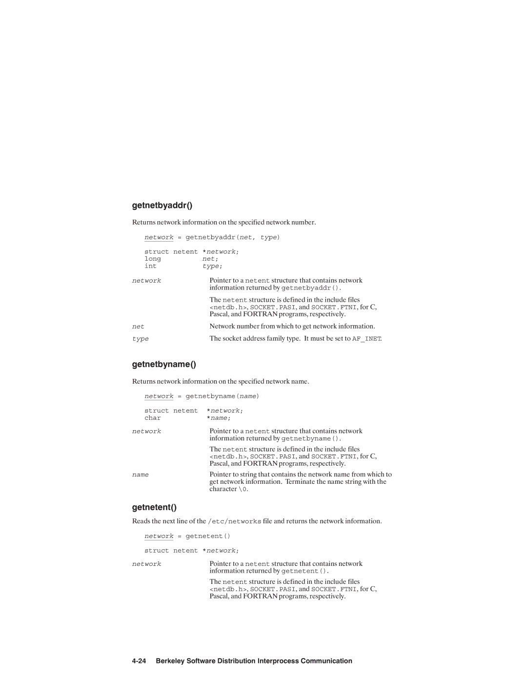 HP NSARPA/1000 manual Type Network, Net Type, Networknetent 