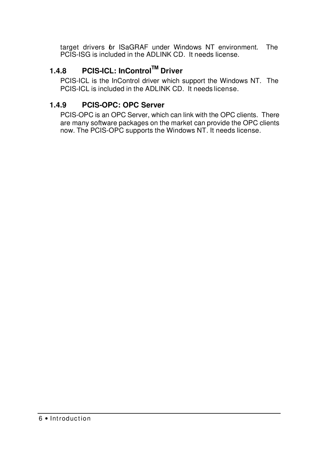 HP NuDAQ I-9111DG/HR manual PCIS-ICL InControlTM Driver, PCIS-OPC OPC Server 