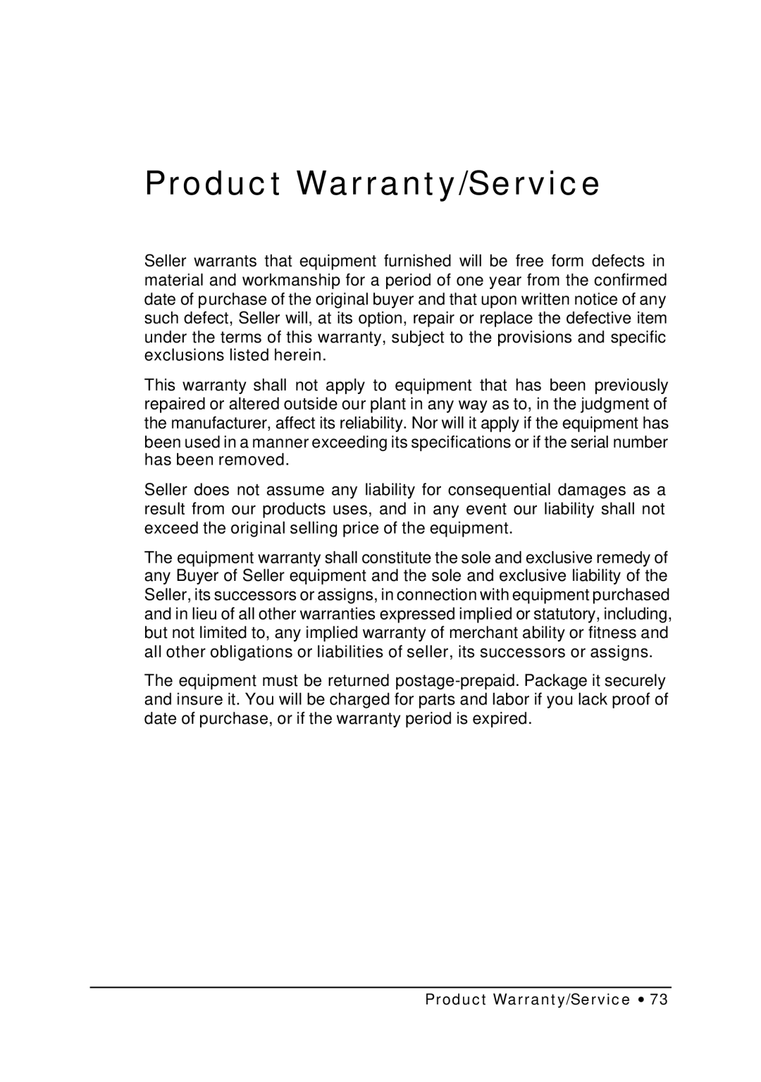 HP NuDAQ I-9111DG/HR manual Product Warranty/Service 