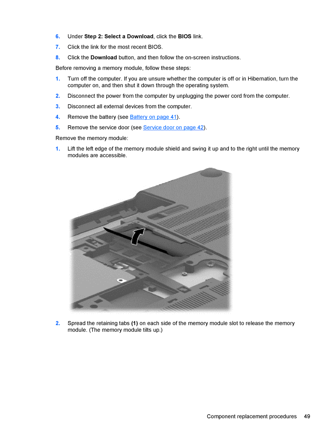 HP NV15J185NR manual Under Select a Download, click the Bios link 