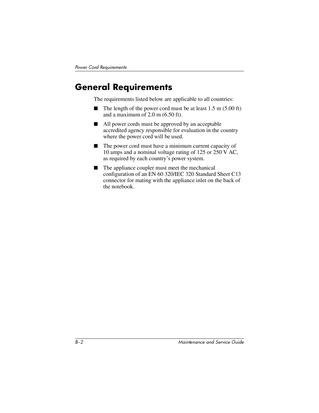 HP nw8000 manual General Requirements 