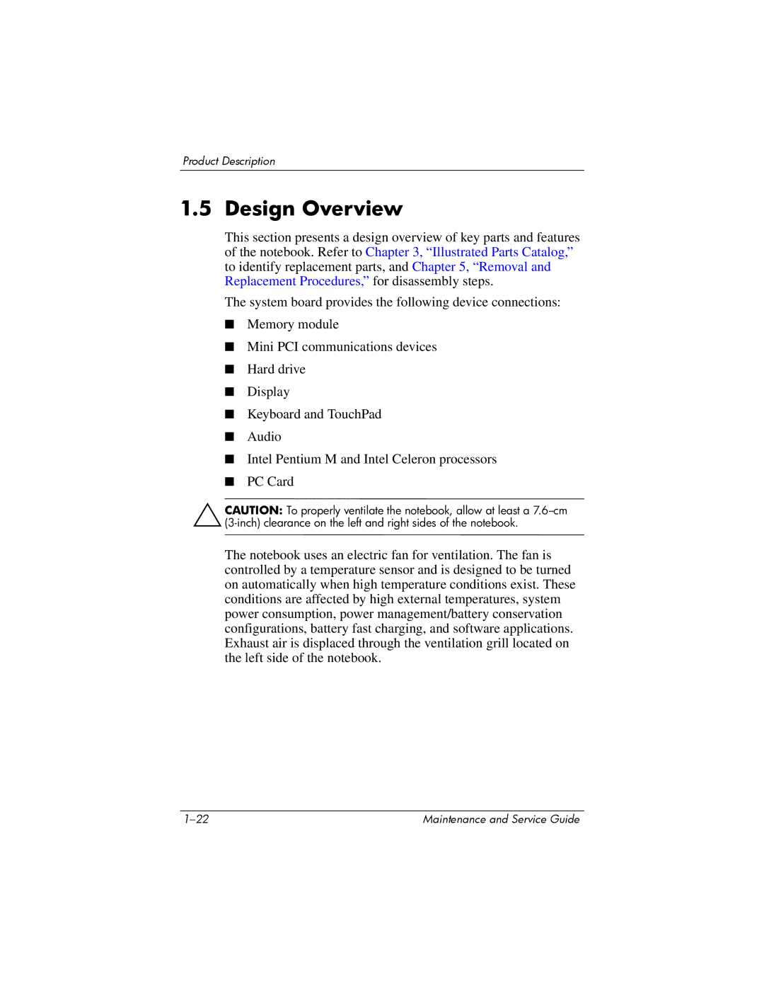 HP NX6120 manual Design Overview 