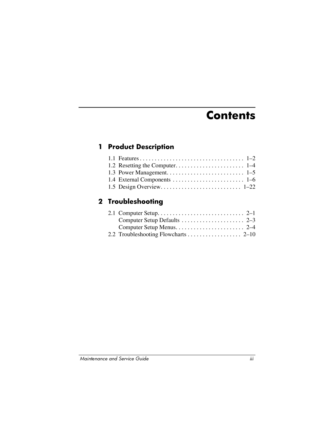 HP nx6315 manual Contents 