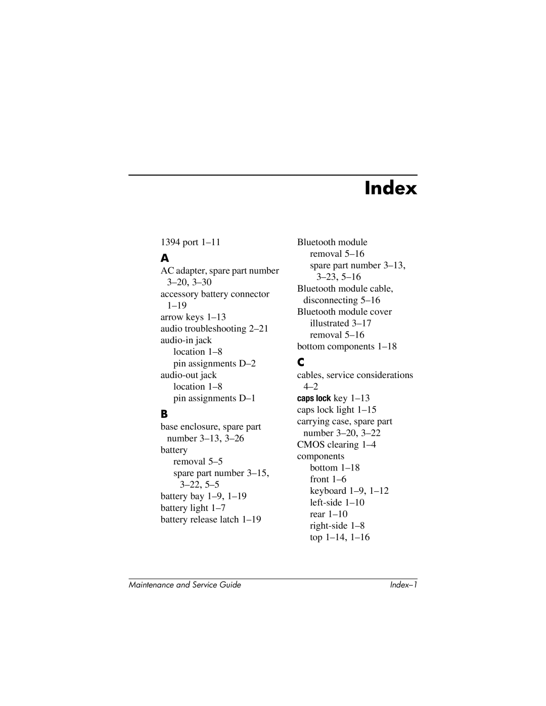 HP nw8440, nx8420 manual Index 