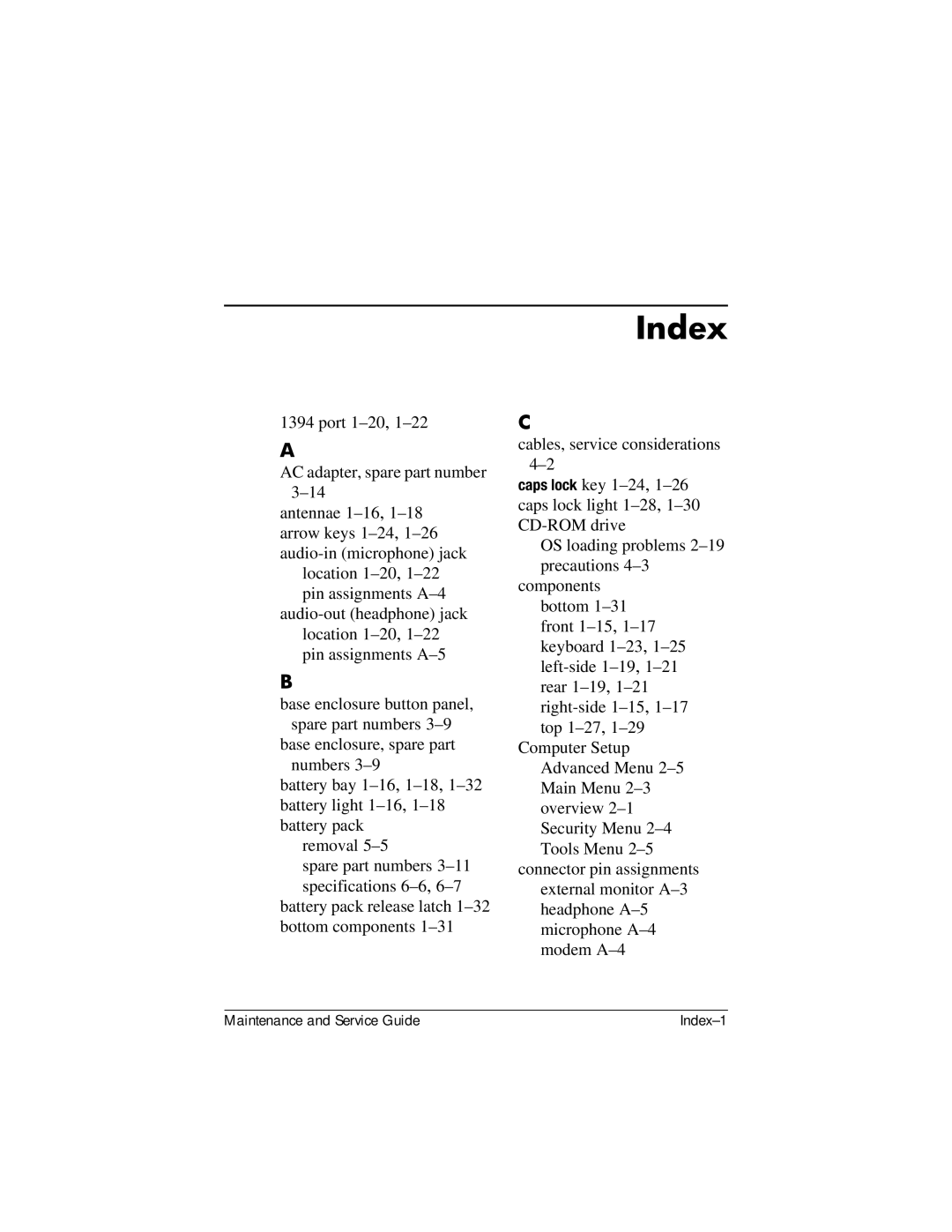 HP NX9030, NX9040, NX9020, ZE4900 manual Index 