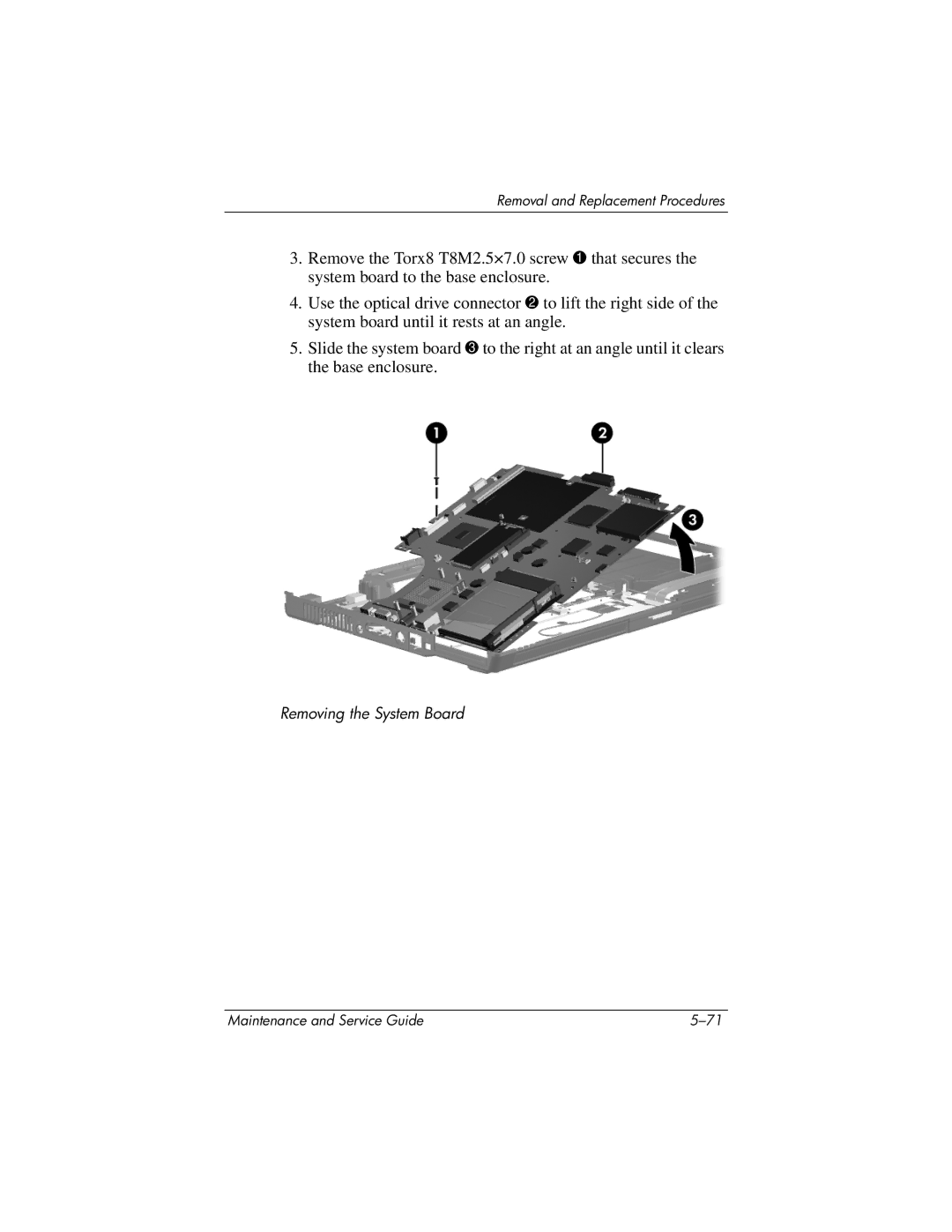 HP nw9440, nx9420 manual Removing the System Board 