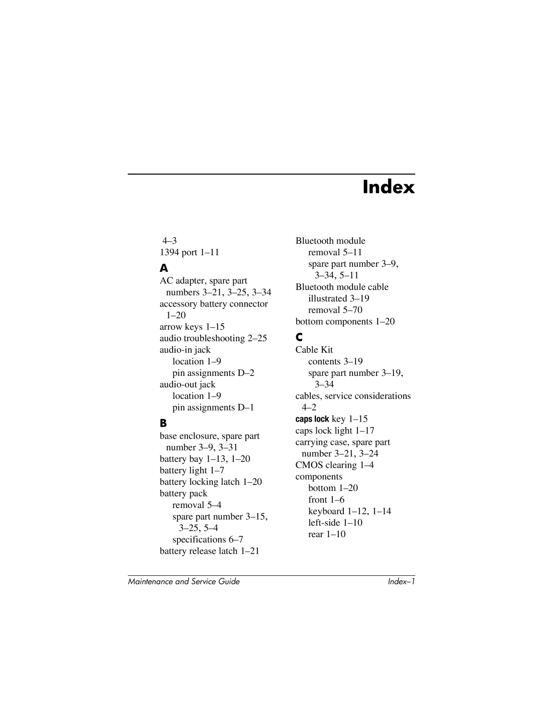 HP nw9440, nx9420 manual Index 