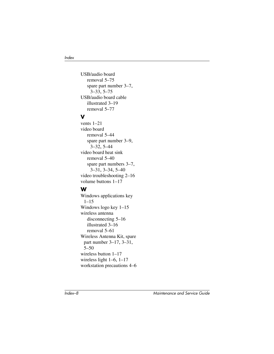 HP nx9420, nw9440 manual Index-8 