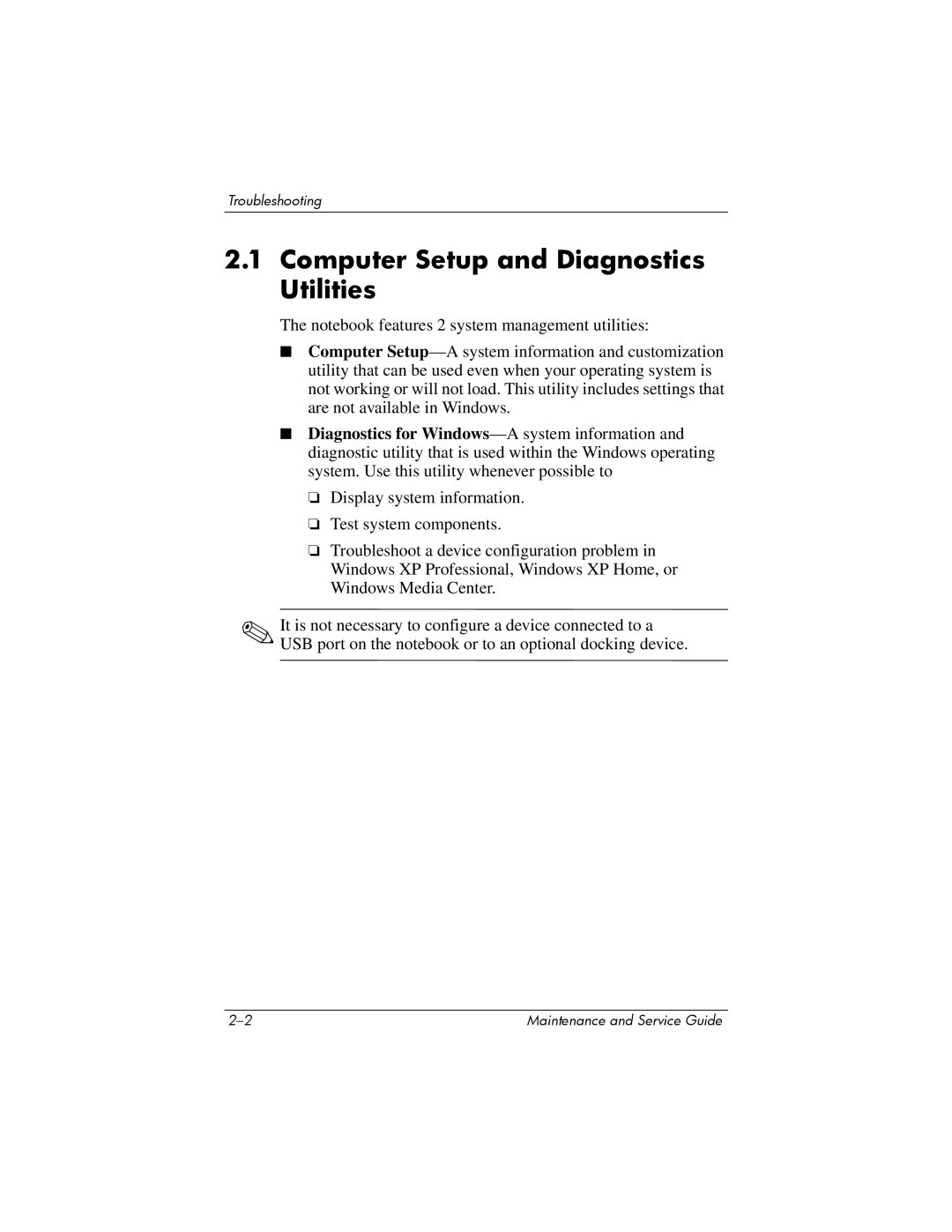 HP NX9500 manual Computer Setup and Diagnostics Utilities 