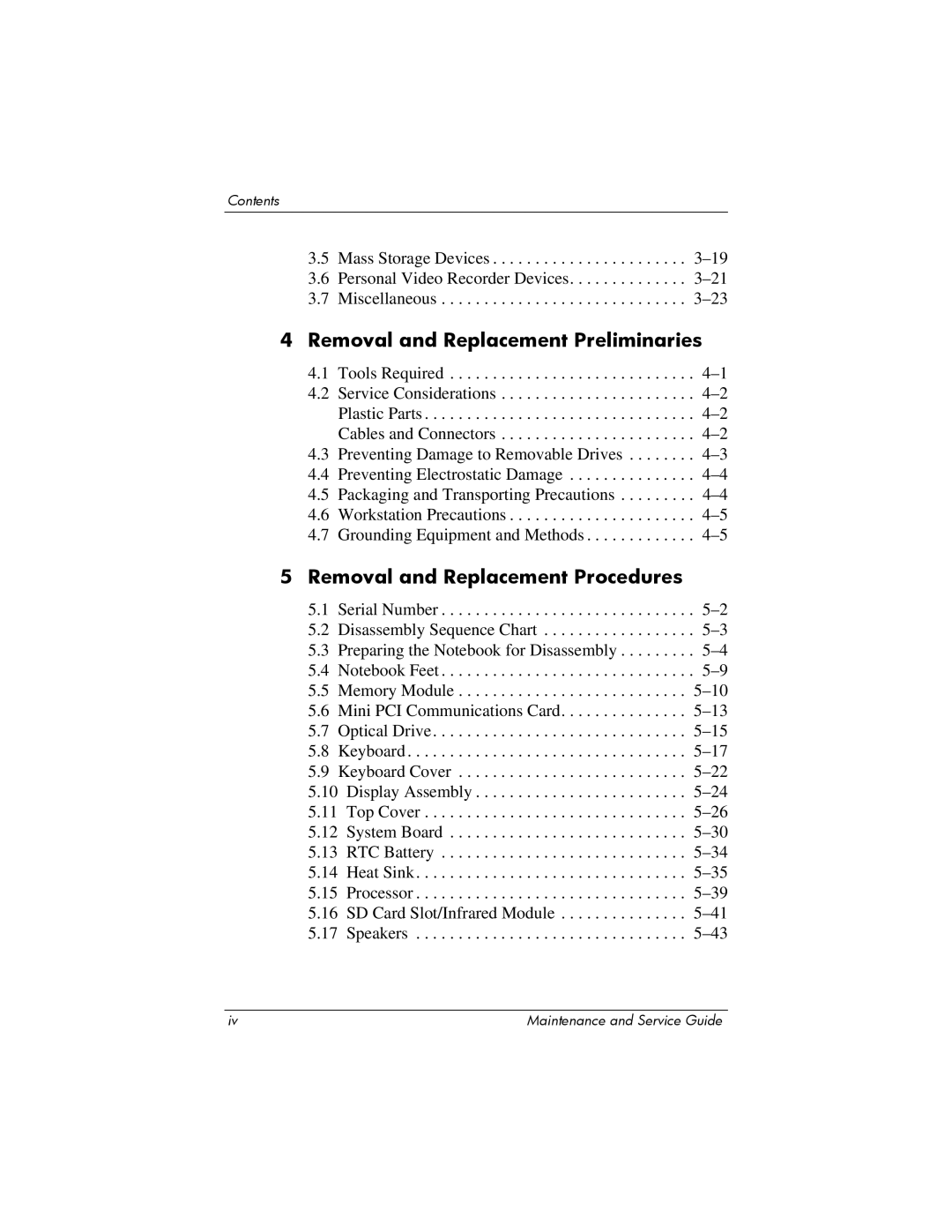 HP NX9500 manual Removal and Replacement Preliminaries 