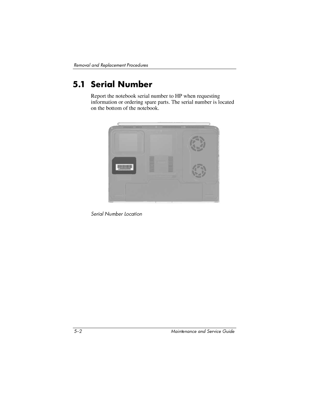 HP NX9500 manual Serial Number 