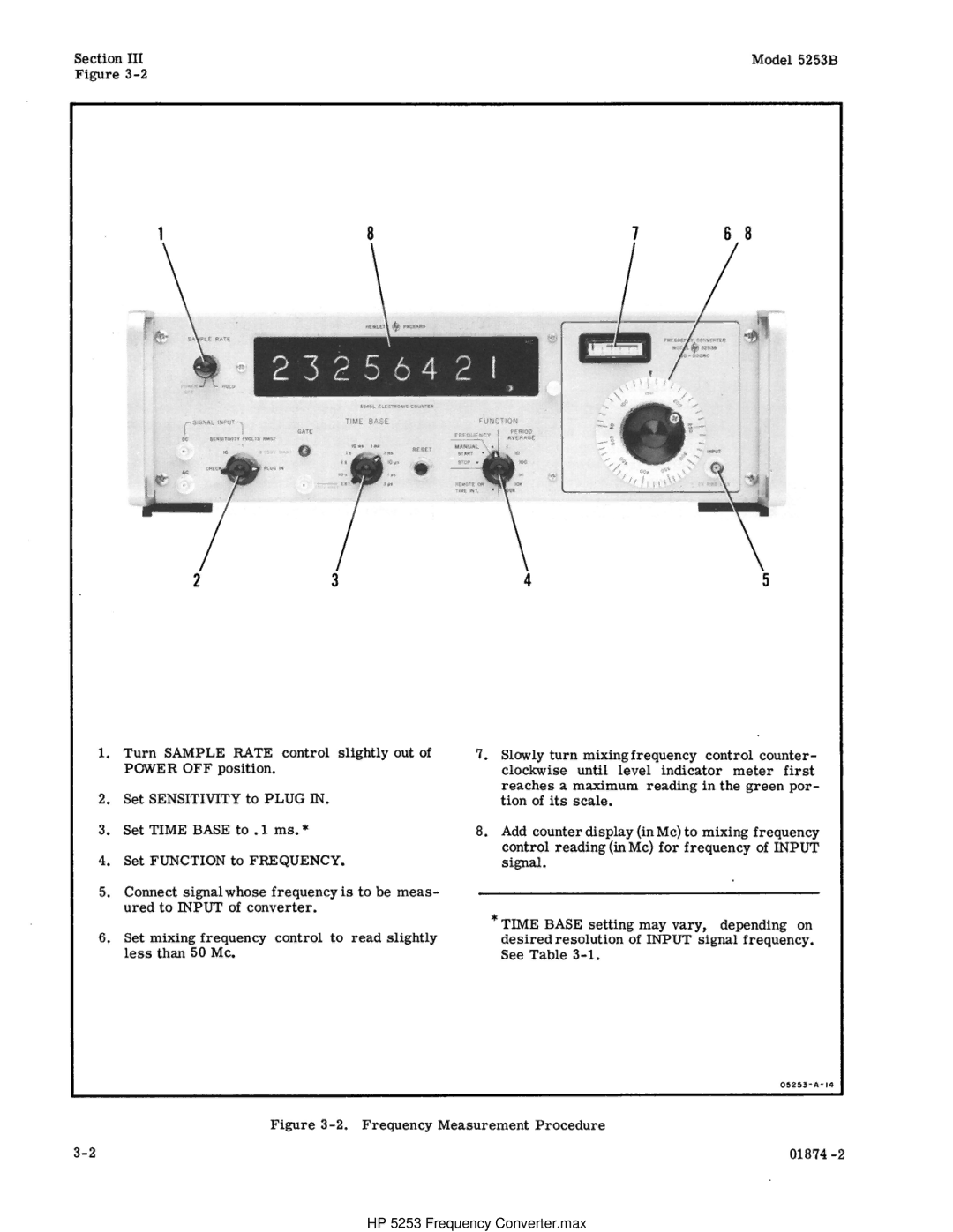 HP Office Headset 5253B manual HP 5253 Frequency Converter.max 