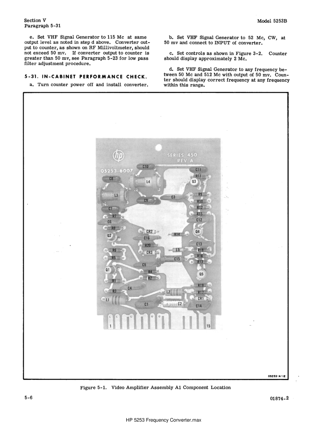 HP Office Headset 5253B manual HP 5253 Frequency Converter.max 