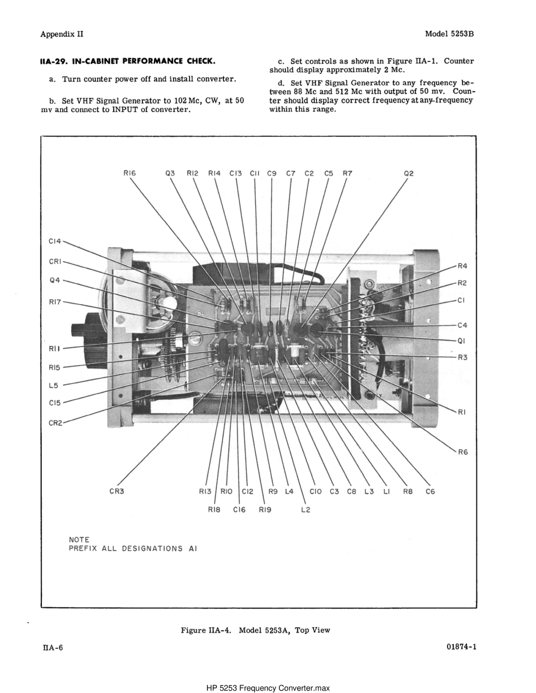 HP Office Headset 5253B manual HP 5253 Frequency Converter.max 