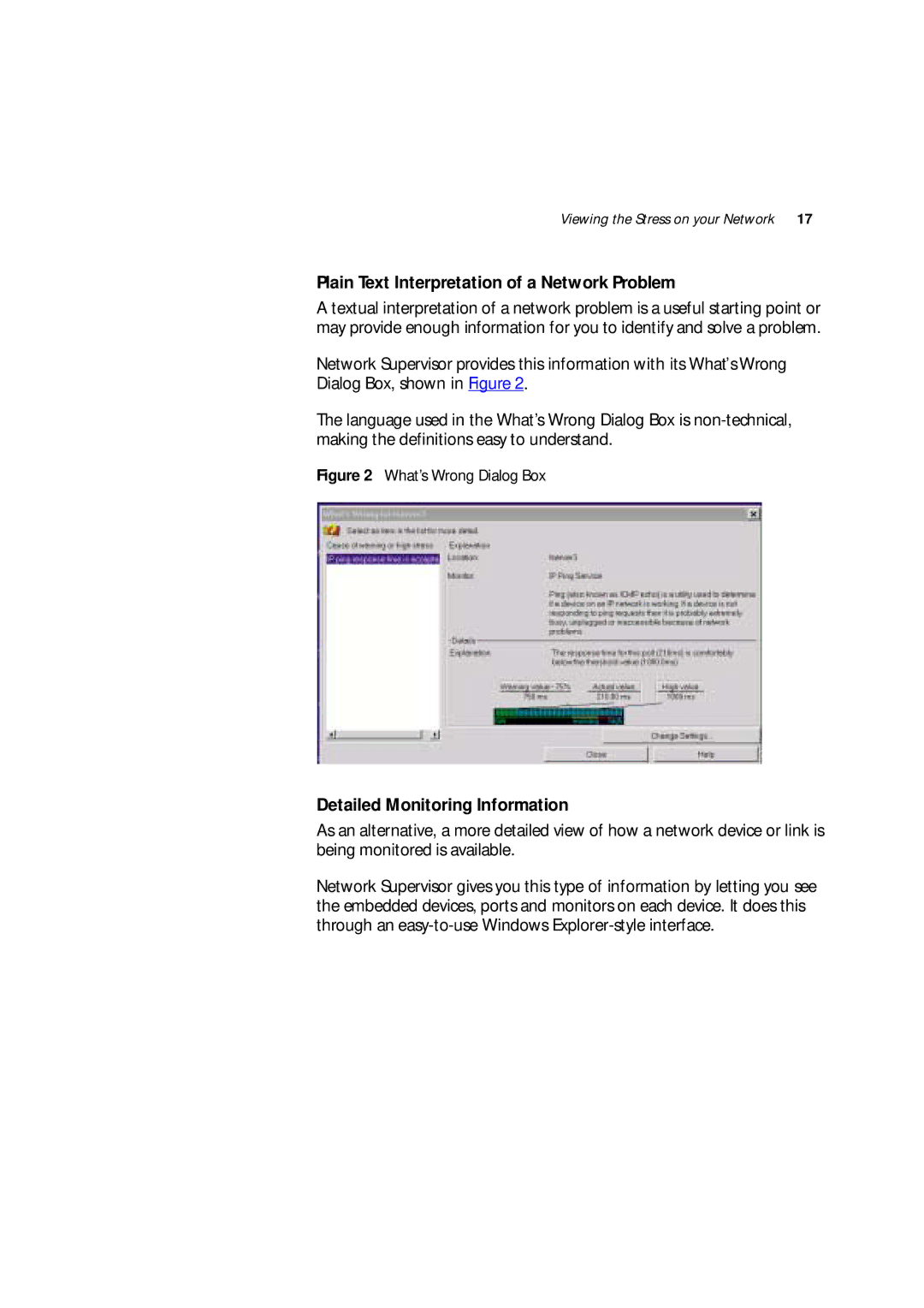 HP OfficeConnect/NetBuilder Router manual Plain Text Interpretation of a Network Problem, Detailed Monitoring Information 