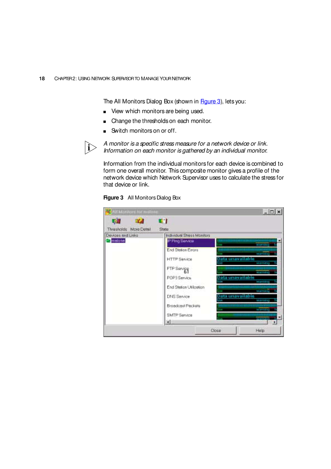 HP OfficeConnect/NetBuilder Router manual All Monitors Dialog Box 