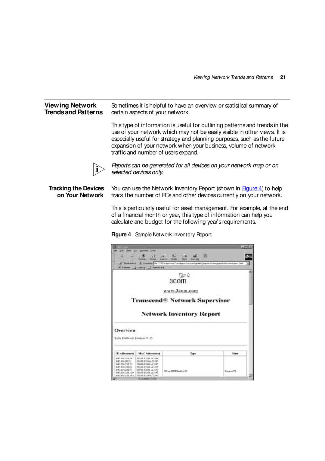 HP OfficeConnect/NetBuilder Router manual Sample Network Inventory Report 