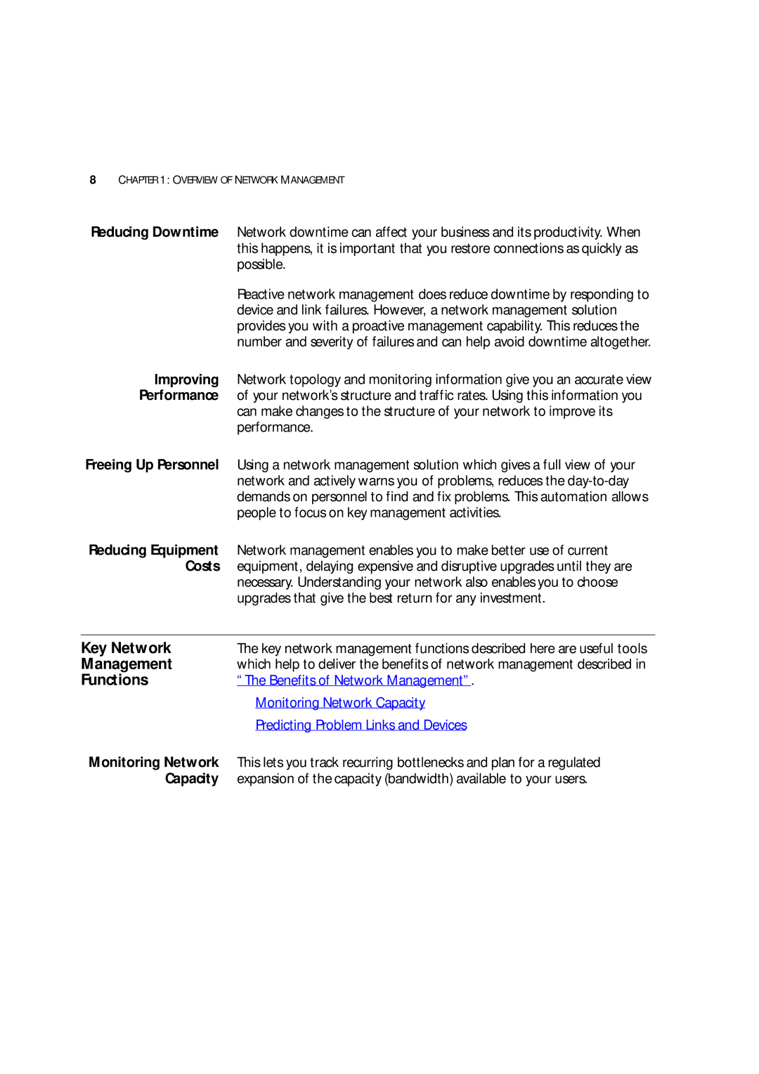 HP OfficeConnect/NetBuilder Router manual Key Network, Functions 