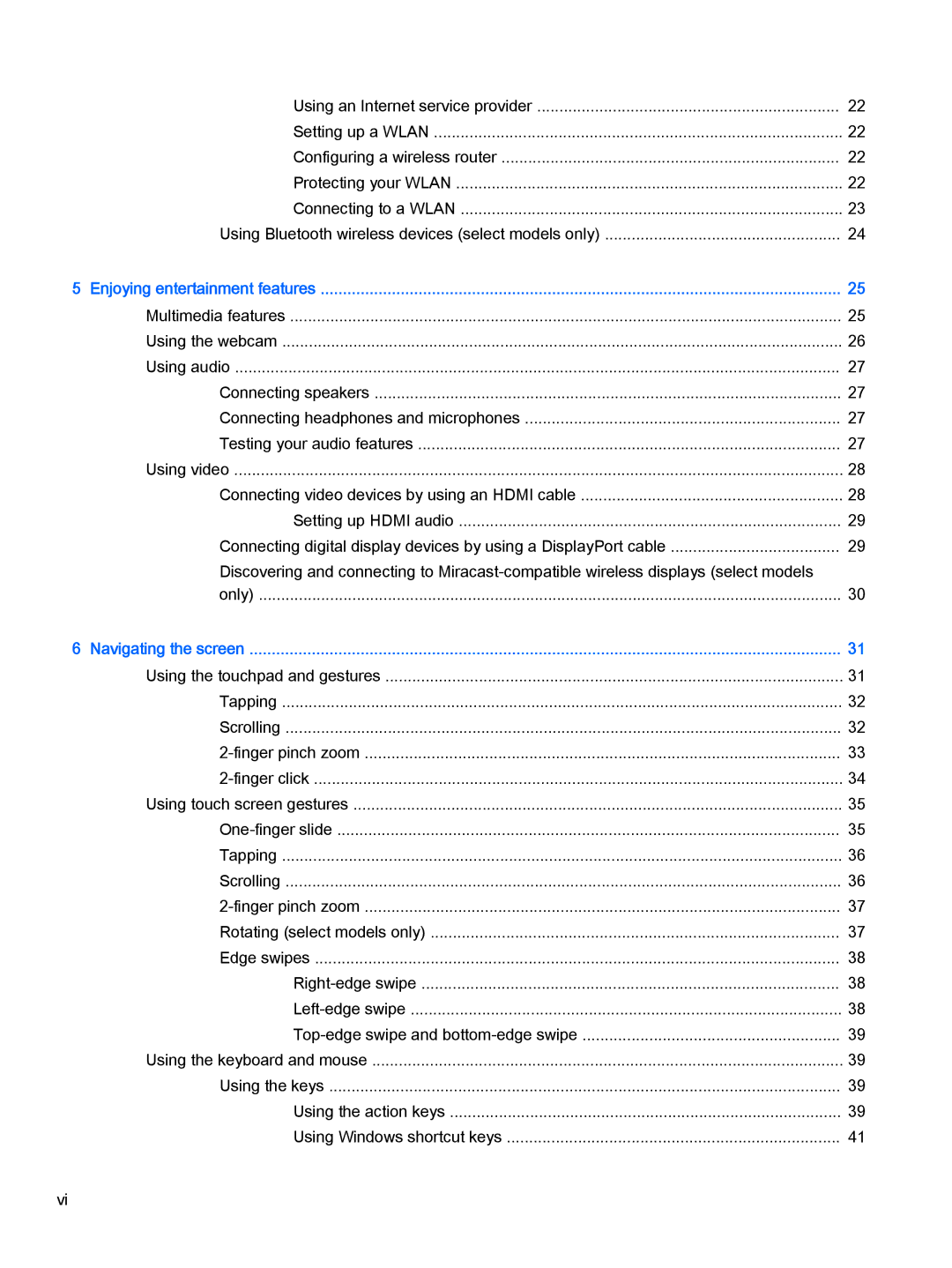 HP OMEN - 15t-5000 manual Enjoying entertainment features 