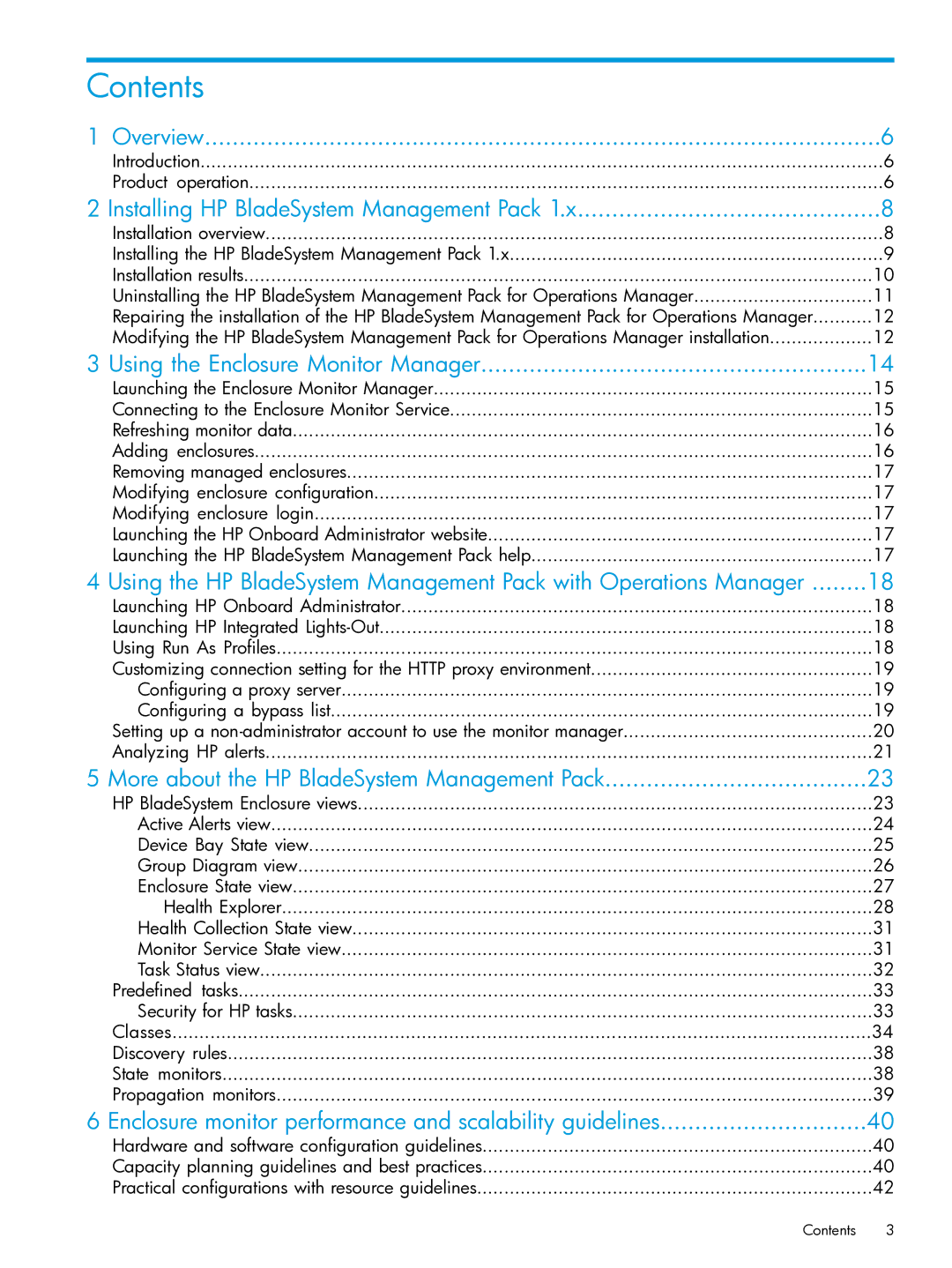 HP OneView for Microsoft System Center manual Contents 