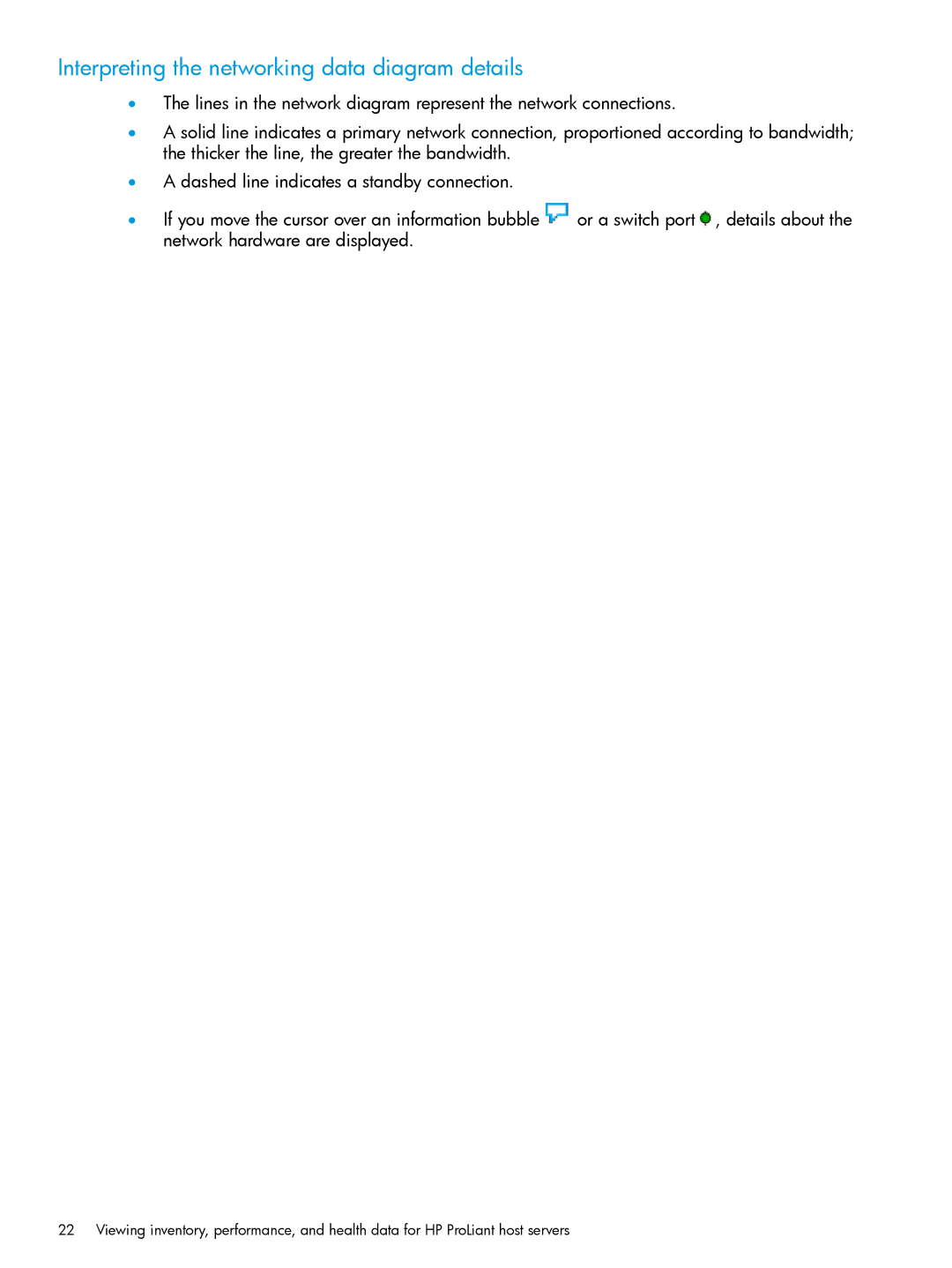 HP OneView for Red Hat Enterprise Virtualization manual Interpreting the networking data diagram details 