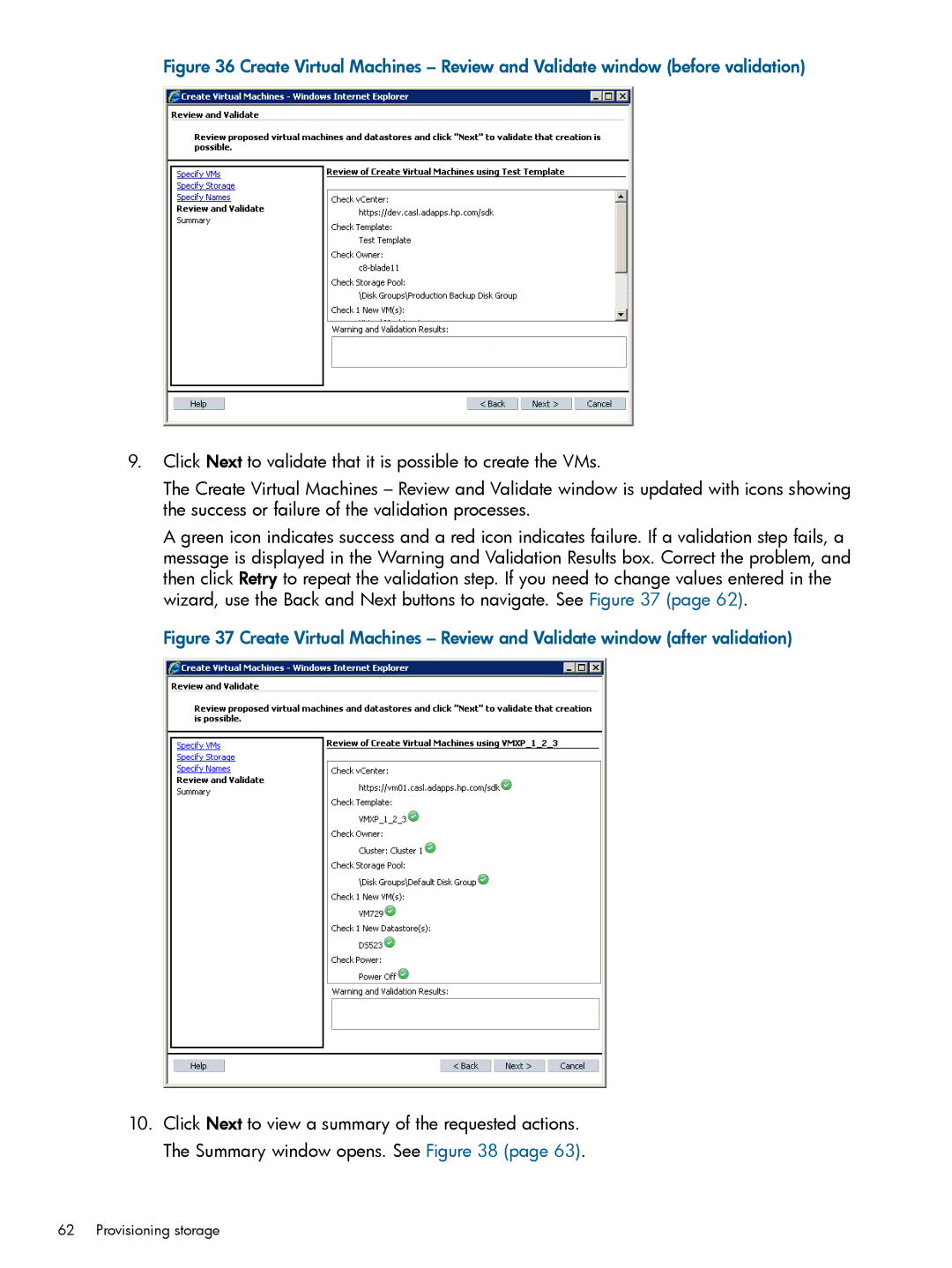 HP OneView for VMware vCenter/Operations Manager/Log Insight manual Provisioning storage 