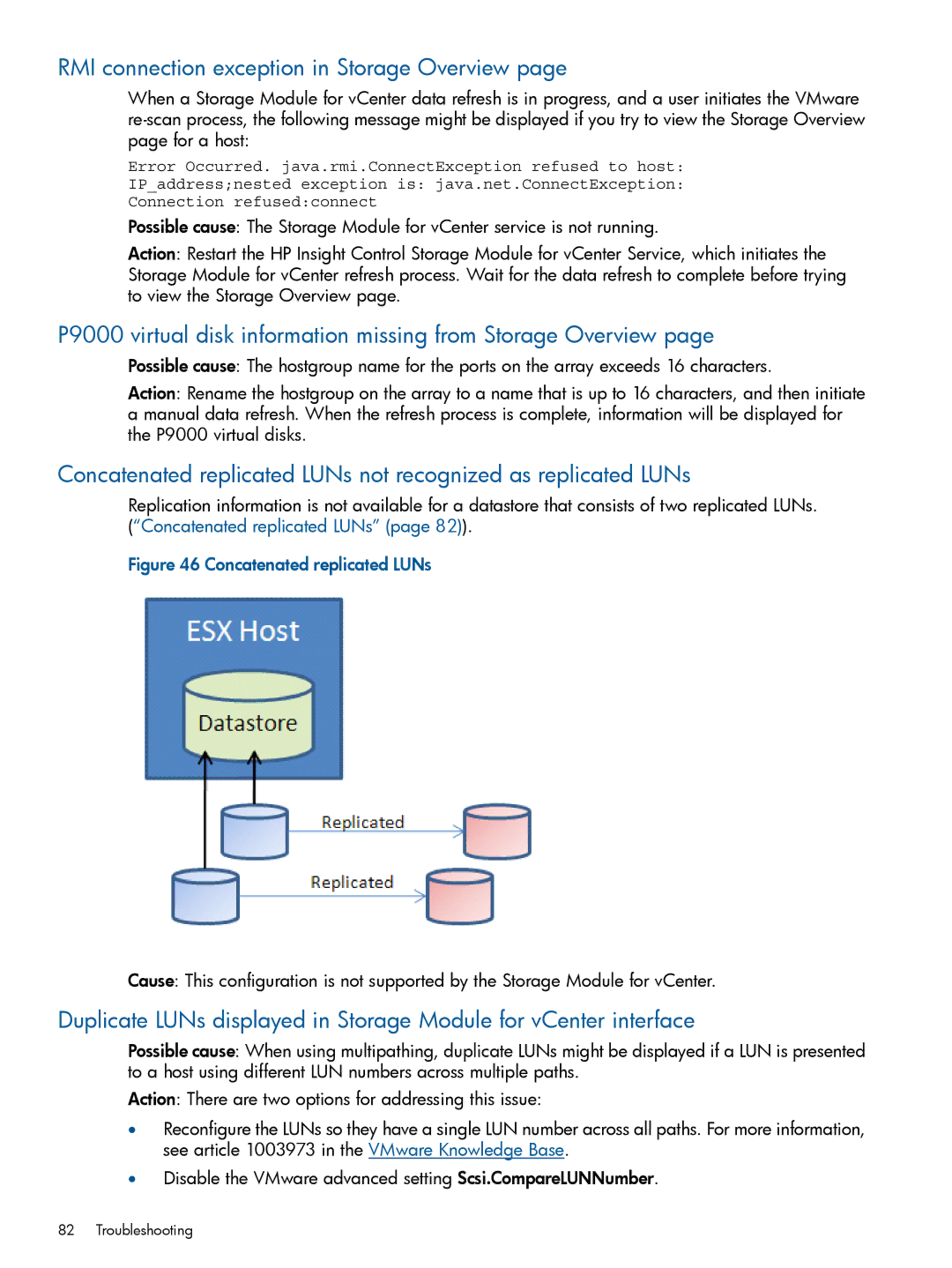 HP OneView for VMware vCenter/Operations Manager/Log Insight manual RMI connection exception in Storage Overview 