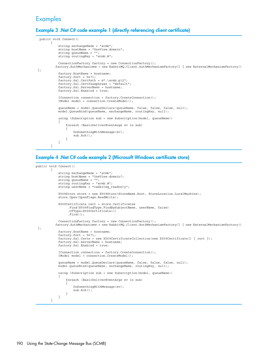 HP OneView manual Examples 