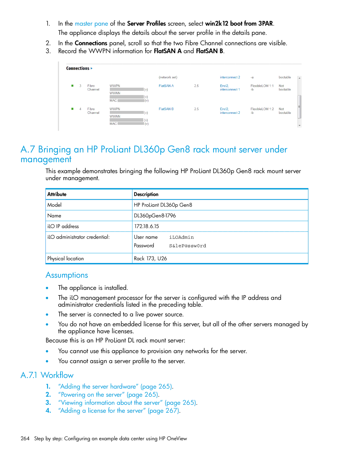 HP OneView manual Assumptions 