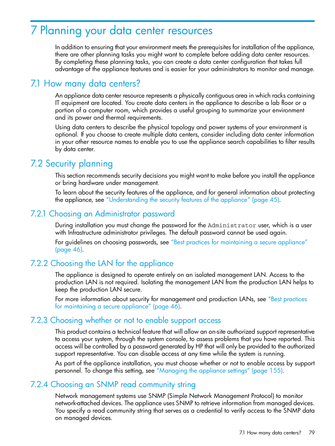 HP OneView manual Planning your data center resources, How many data centers?, Security planning 