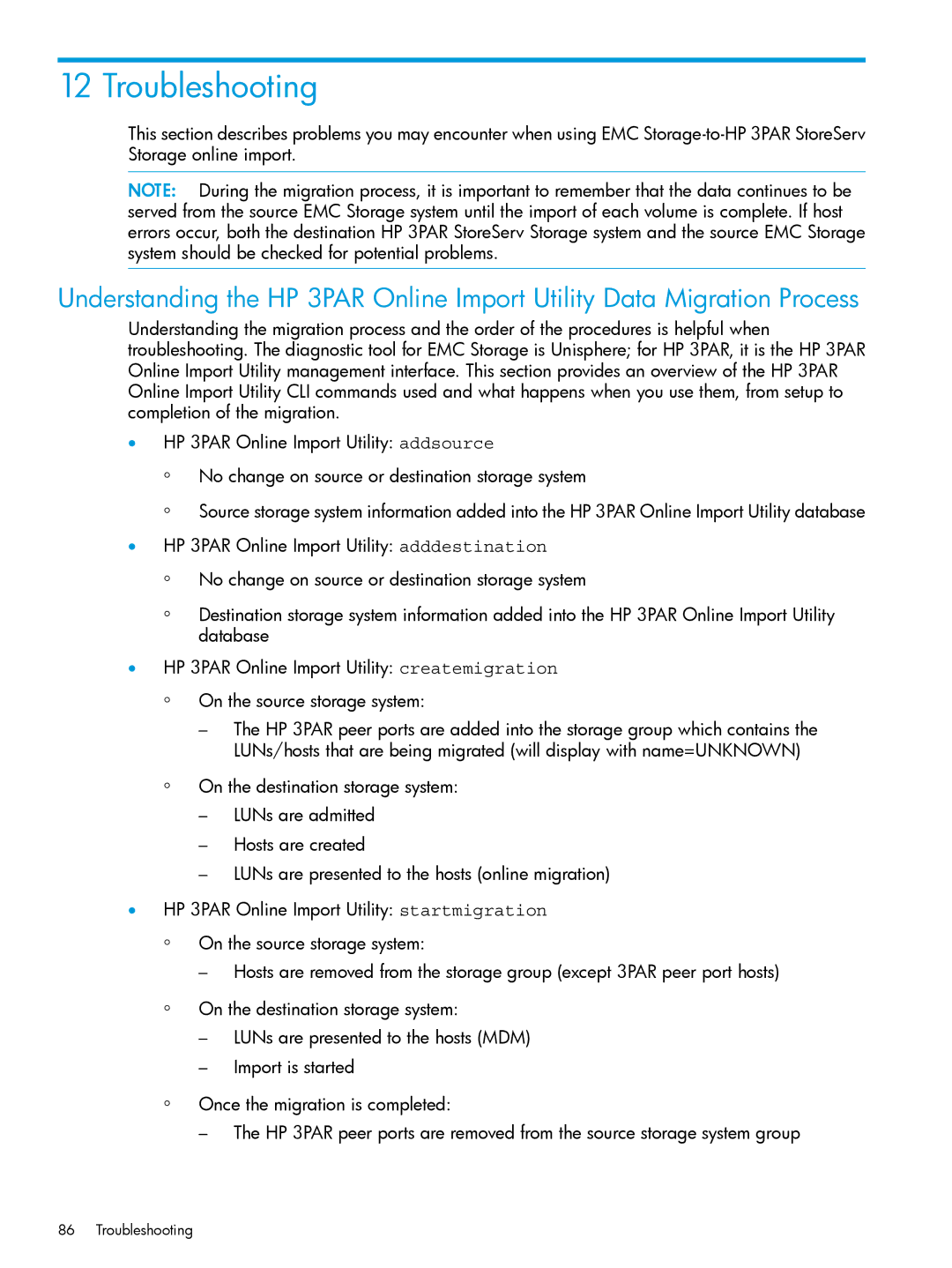 HP Online Import Software manual Troubleshooting 