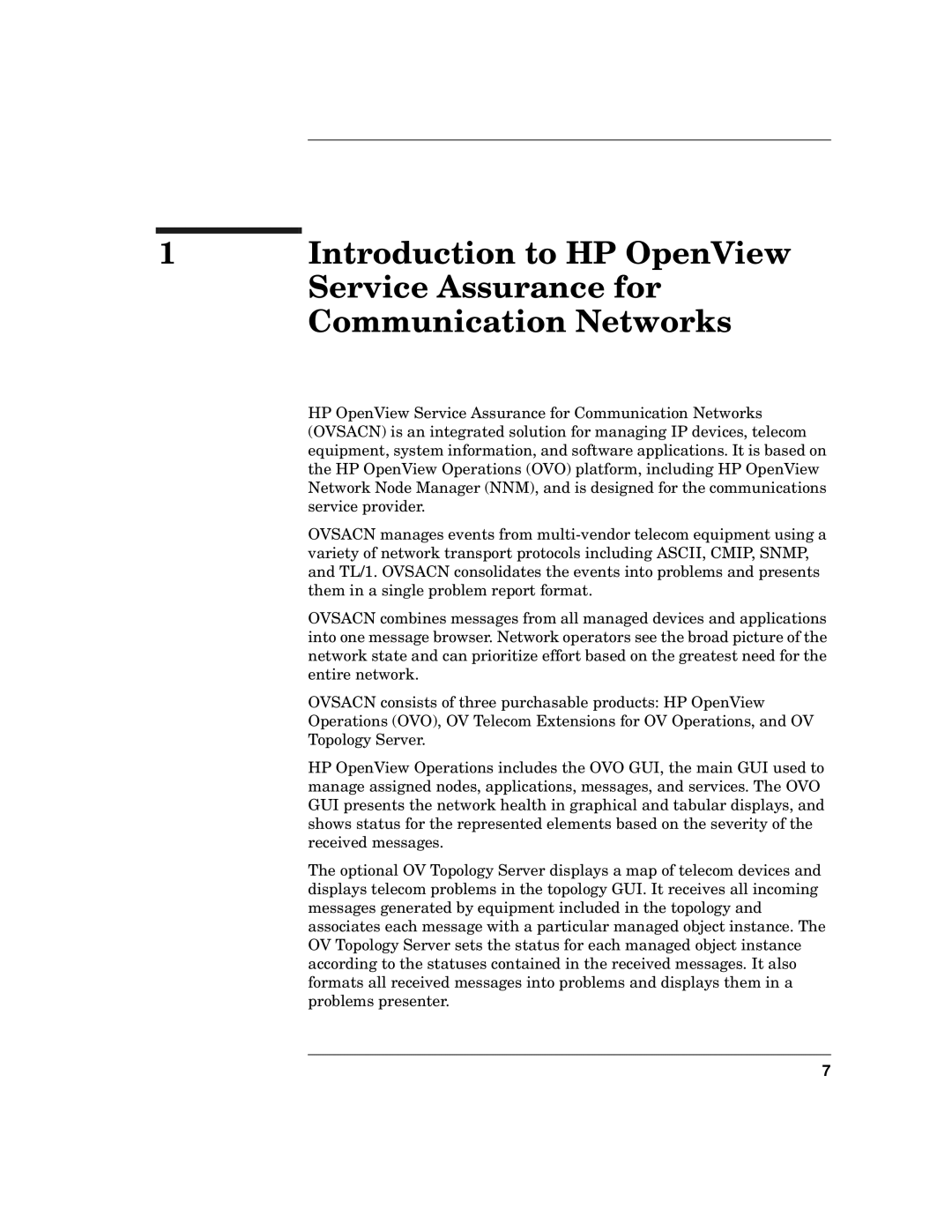 HP OPENVIEW J5119-90007 manual Introduction to HP OpenView 