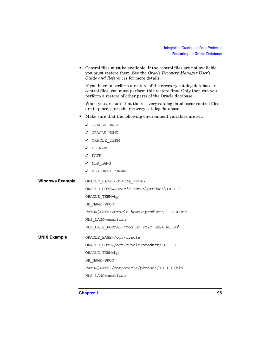 HP OpenView Storage B6960-96008 manual Windows Example, Unix Example 