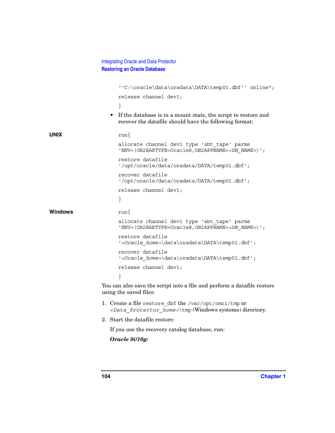 HP OpenView Storage B6960-96008 manual 104 