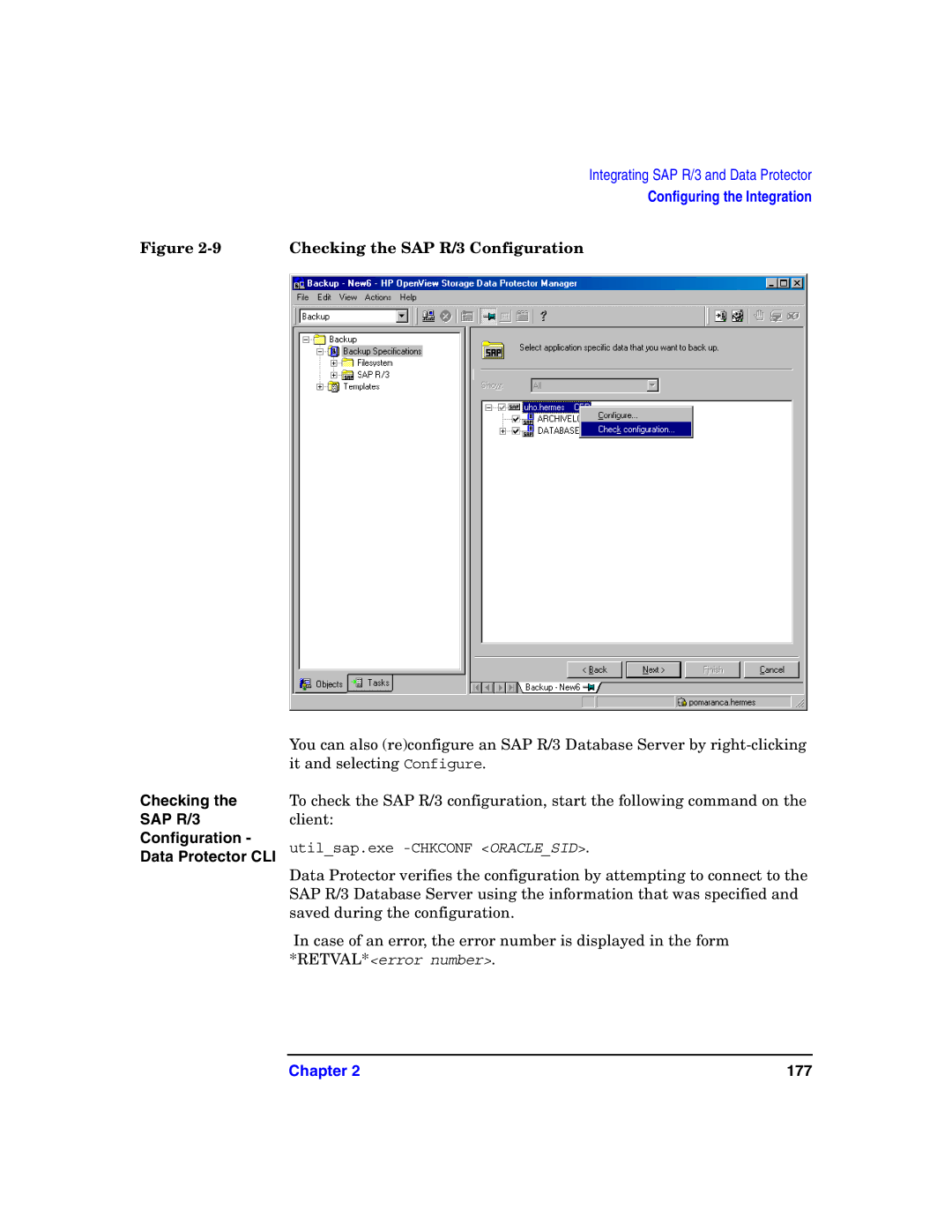 HP OpenView Storage B6960-96008 manual Checking the SAP R/3 Configuration, Data Protector CLI 