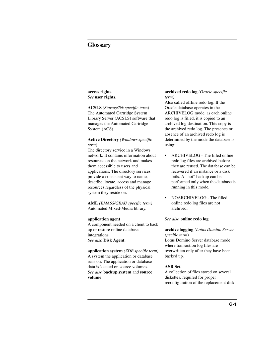 HP OpenView Storage B6960-96008 manual Glossary 