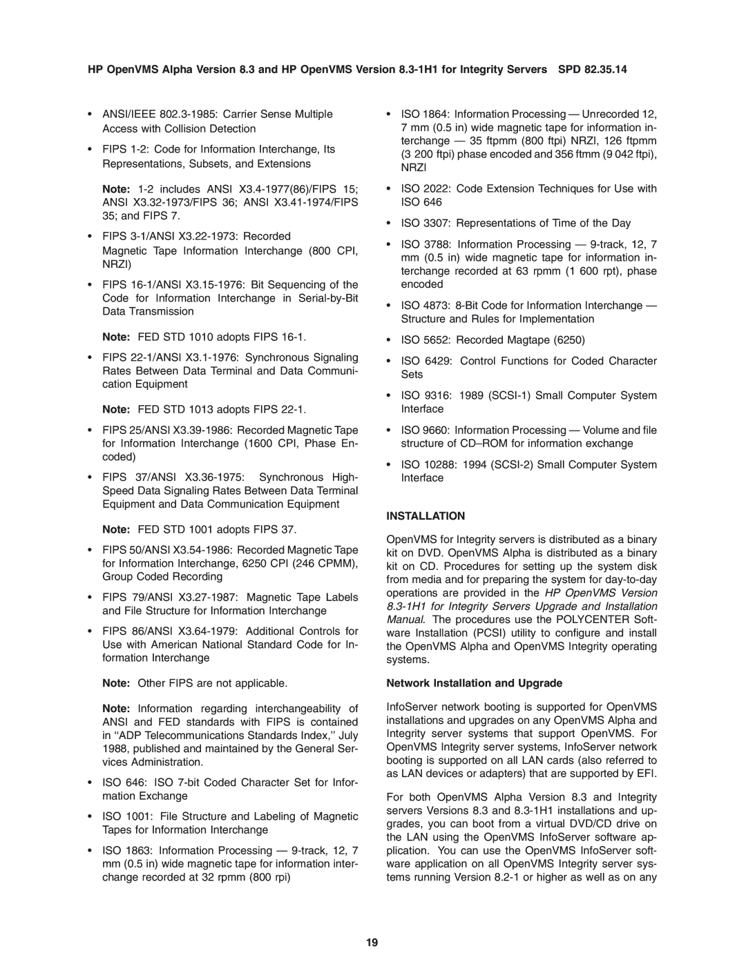 HP OpenVMS 8.3-1H1 manual Network Installation and Upgrade 