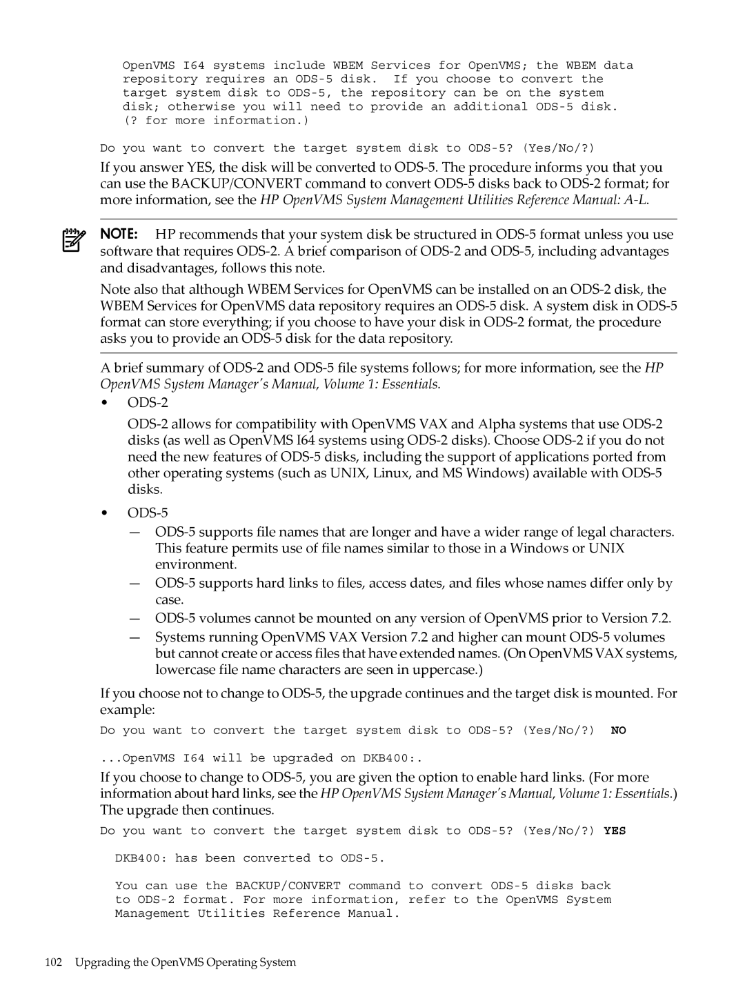 HP OpenVMS 8.x manual Upgrading the OpenVMS Operating System 