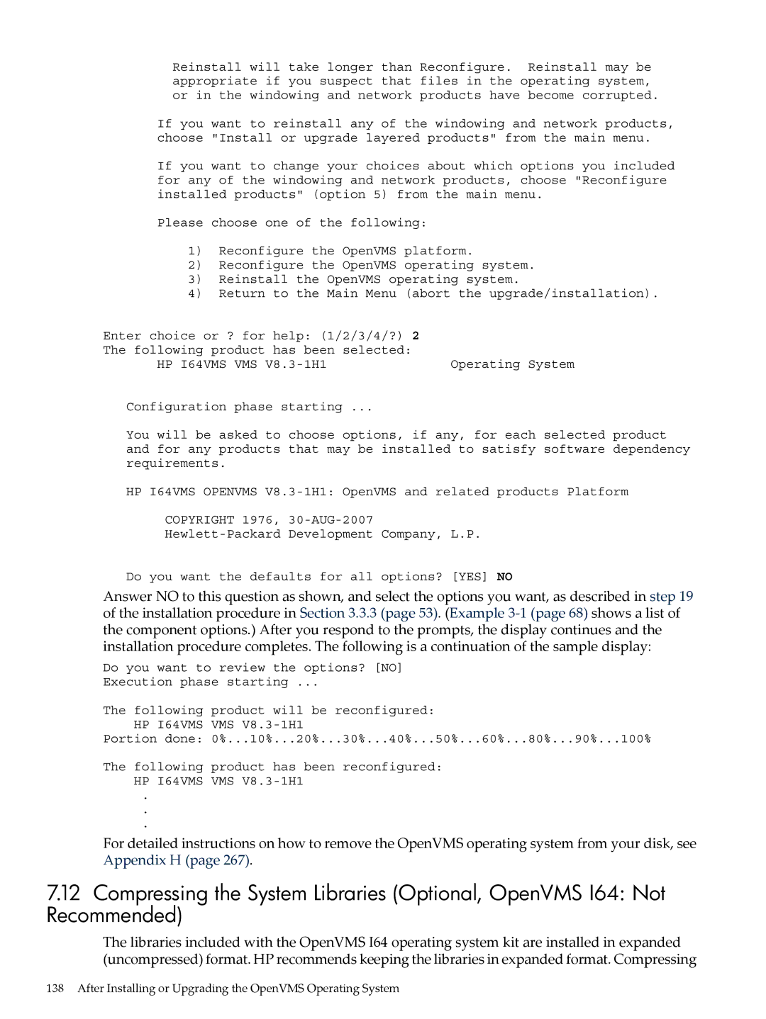 HP OpenVMS 8.x manual After Installing or Upgrading the OpenVMS Operating System 