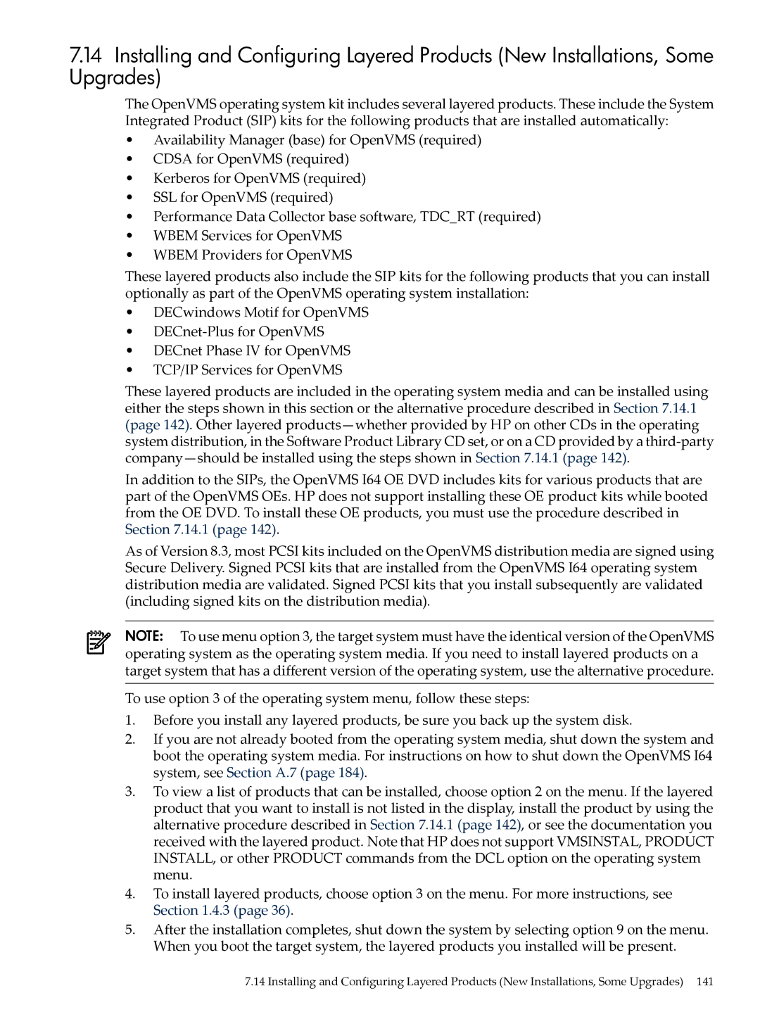 HP OpenVMS 8.x manual 